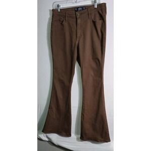 Hollister Women's Vintage High-Rise Flare Jeans 13R 31X32 Wide Leg Stretch